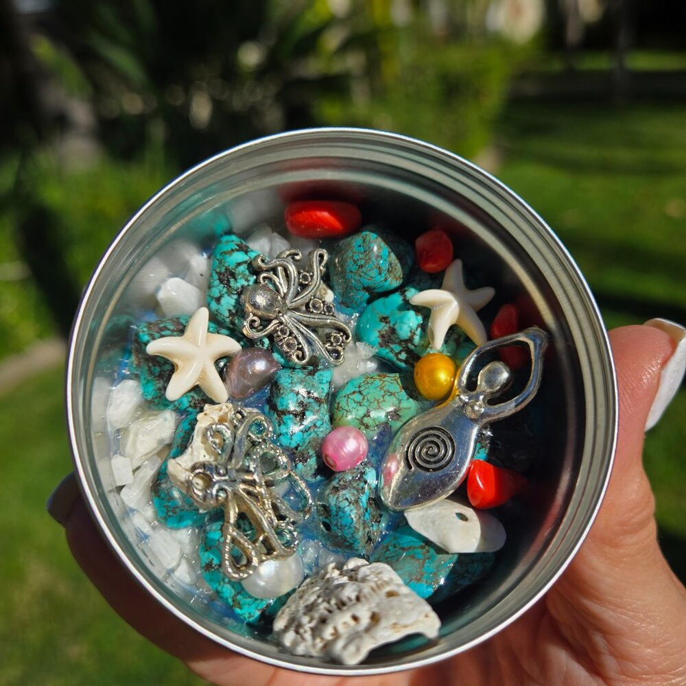 Ocean Goddess Crystal Charmed Magicks Tin Home Decor - Picture 5 of 7
